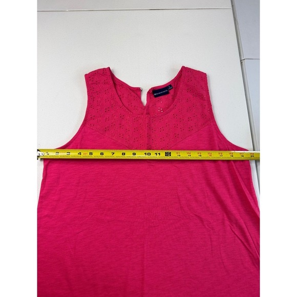Northcrest Tank Top Womens L Pink Sleeveless Crochet Trim Casual Summer - Picture 3 of 10
